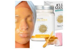 Read more about the article Can This Jelly Mask Transform Your Skin? BRÜUN Jar 24k Gold Mandelic AC AHA Peel-Off Face Care Rubber Mask Review